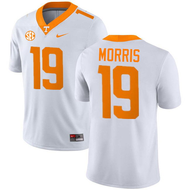 #19 Daune Morris UT Vols Jerseys,Tennessee Volunteers College Football Jerseys Stitched-White
